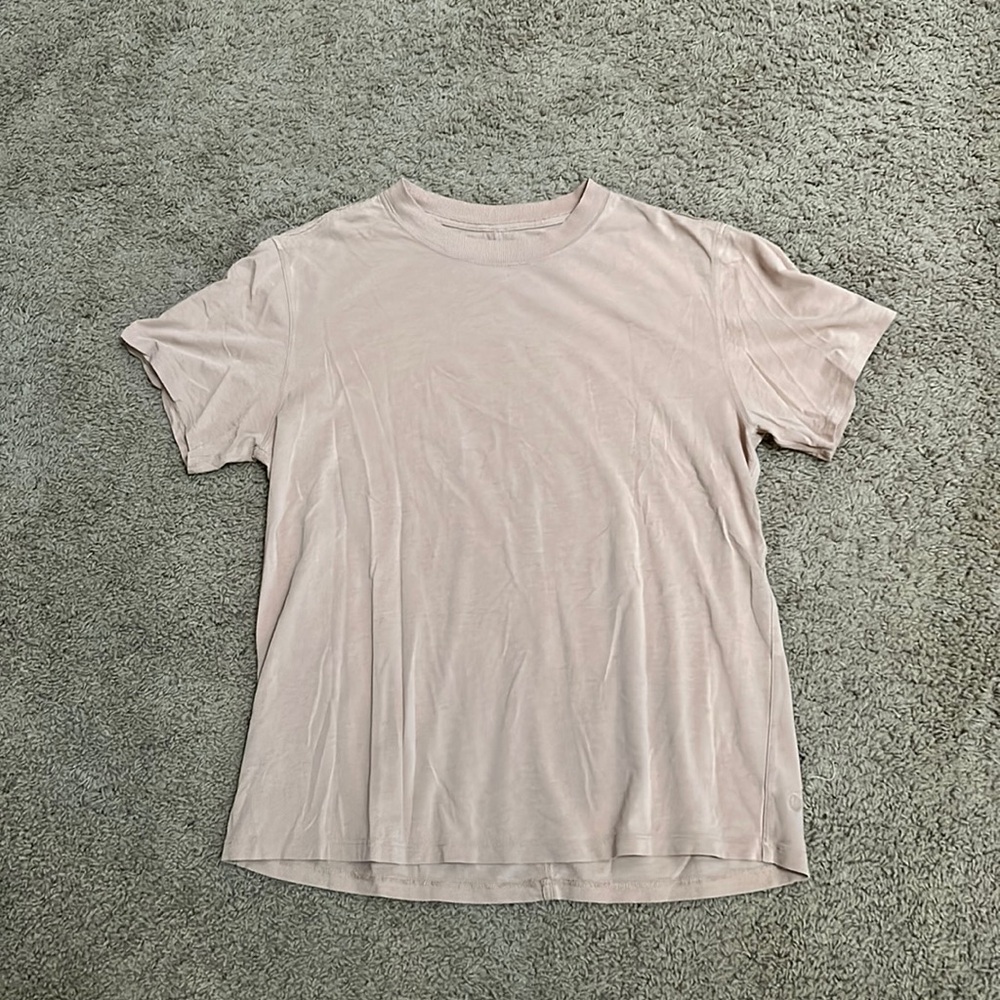 Tan Lulu Lemon athletic shirt size medium